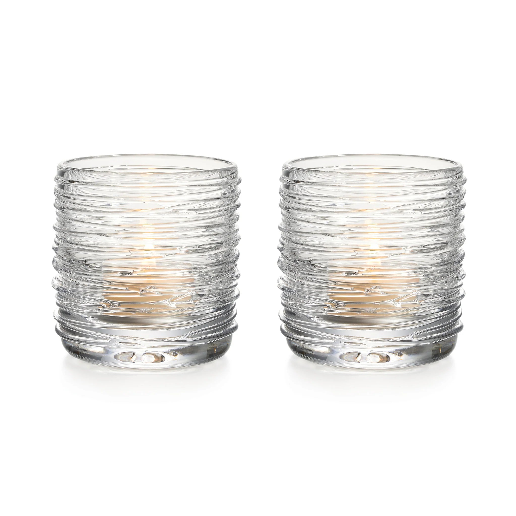 Echo Lake Tealight, Set of 2 on a white background at Addison West