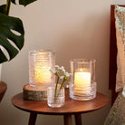 Echo Lake Tealight, Set of 2 on a bedside table at Addison West
