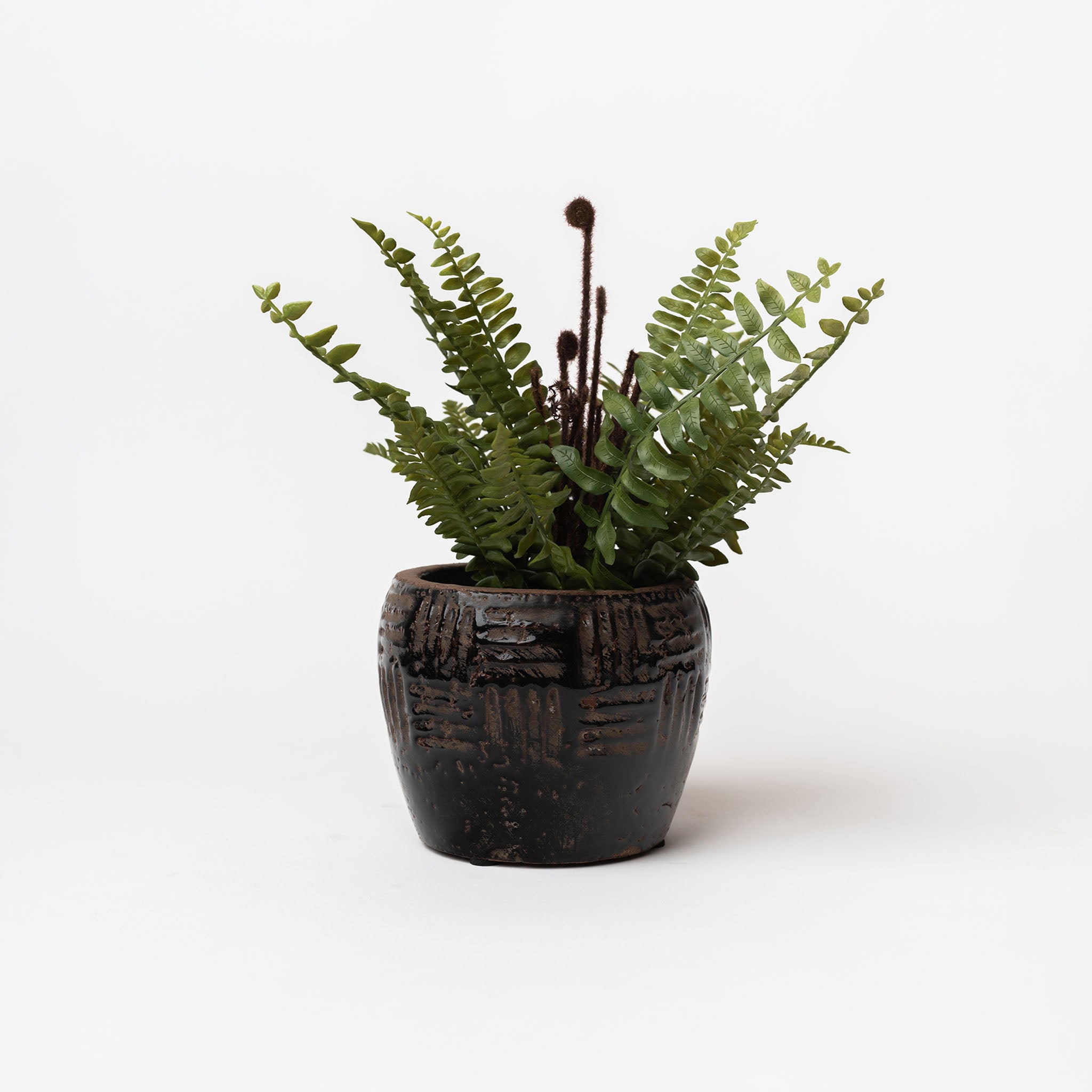 Embossed Terracotta Planter - Addison West 