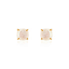 Elli Parr Emmy Studs in Rainbow Moonstone on a white background at Addison West