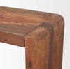 Estelle Rustic Brown Reclaimed Wood Console Table on a white background