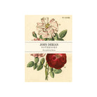 A vintage-style notebook cover featuring botanical illustrations of roses, with the text 'JOHN DERIAN NOTEBOOKS' and 'Everything Roses' across a cream band, centered on a white background.