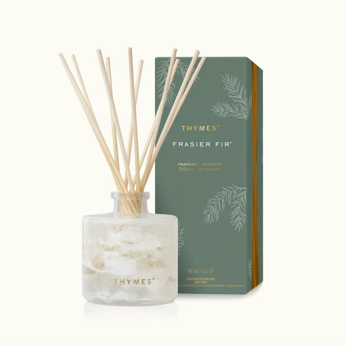 Frasier Fir Tidings Petite Diffuser 4oz on a white background at Addison West