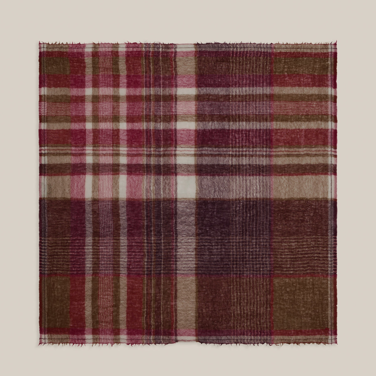 Moismont Scarf Chai N°752 in Taffeta on a beige background at Addison West