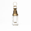 Fhia lantern in brass in on a white background