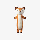 Stuffed fox dog toy on a white background