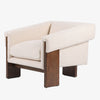 Four hands brand Cairo chair in thames cream on a white background