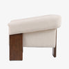 Side view of Four hands brand Cairo chair in thames cream on a white background