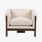 Four hands brand Cairo chair in thames cream on a white background