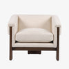 Four hands brand Cairo chair in thames cream on a white background