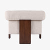 Back view of Four hands brand Cairo chair in thames cream on a white background