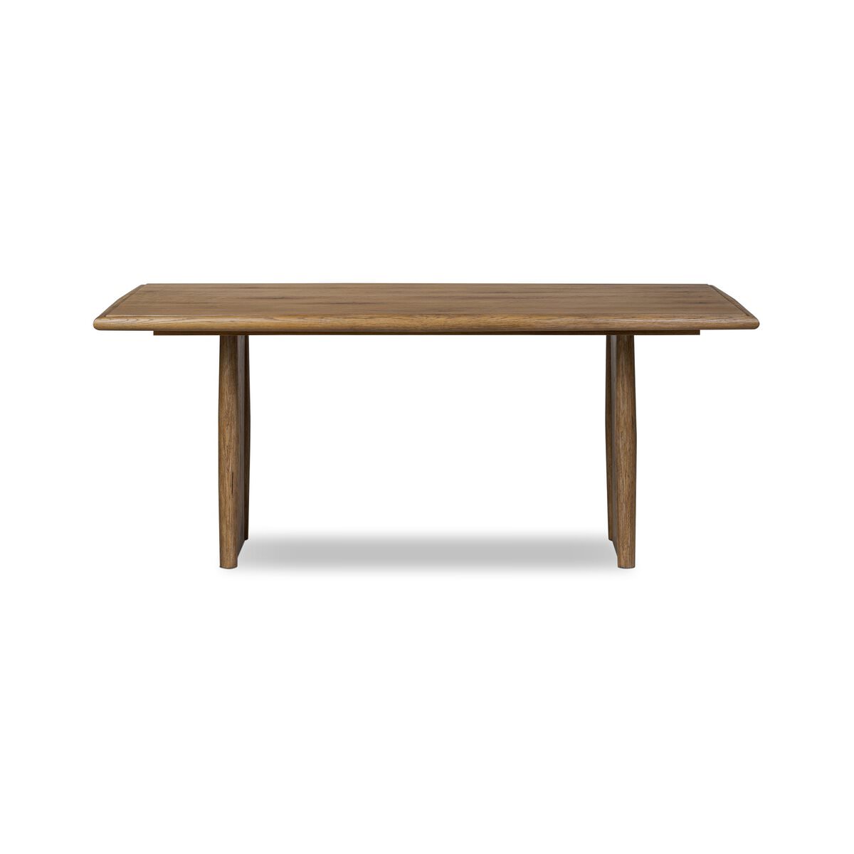 Four Hands 72" Glenview Dining Table in Weathered Oak Veneer on a white background at Addison West