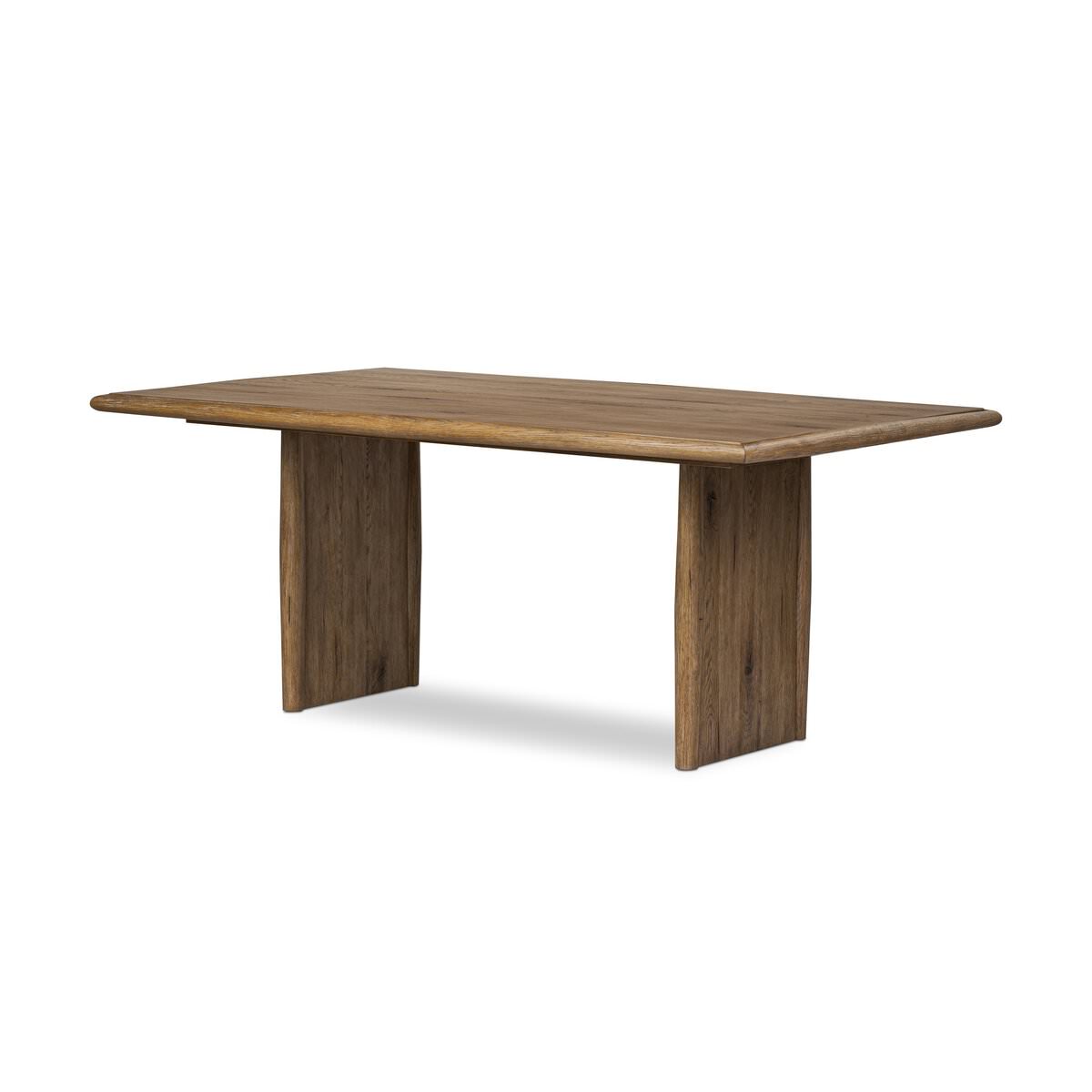Four Hands 72" Glenview Dining Table in Weathered Oak Veneer on a white background at Addison West