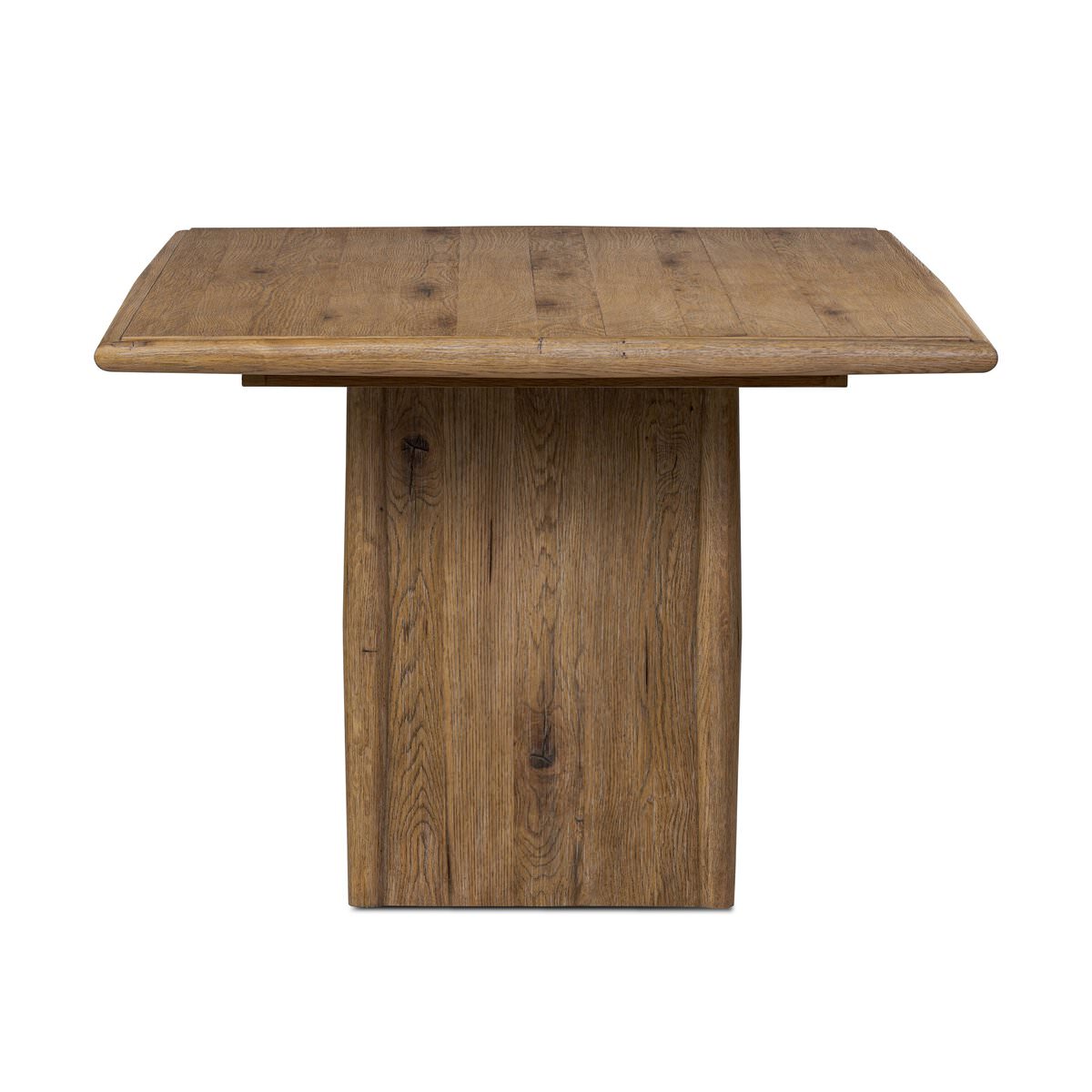 Four Hands 72" Glenview Dining Table in Weathered Oak Veneer on a white background at Addison West