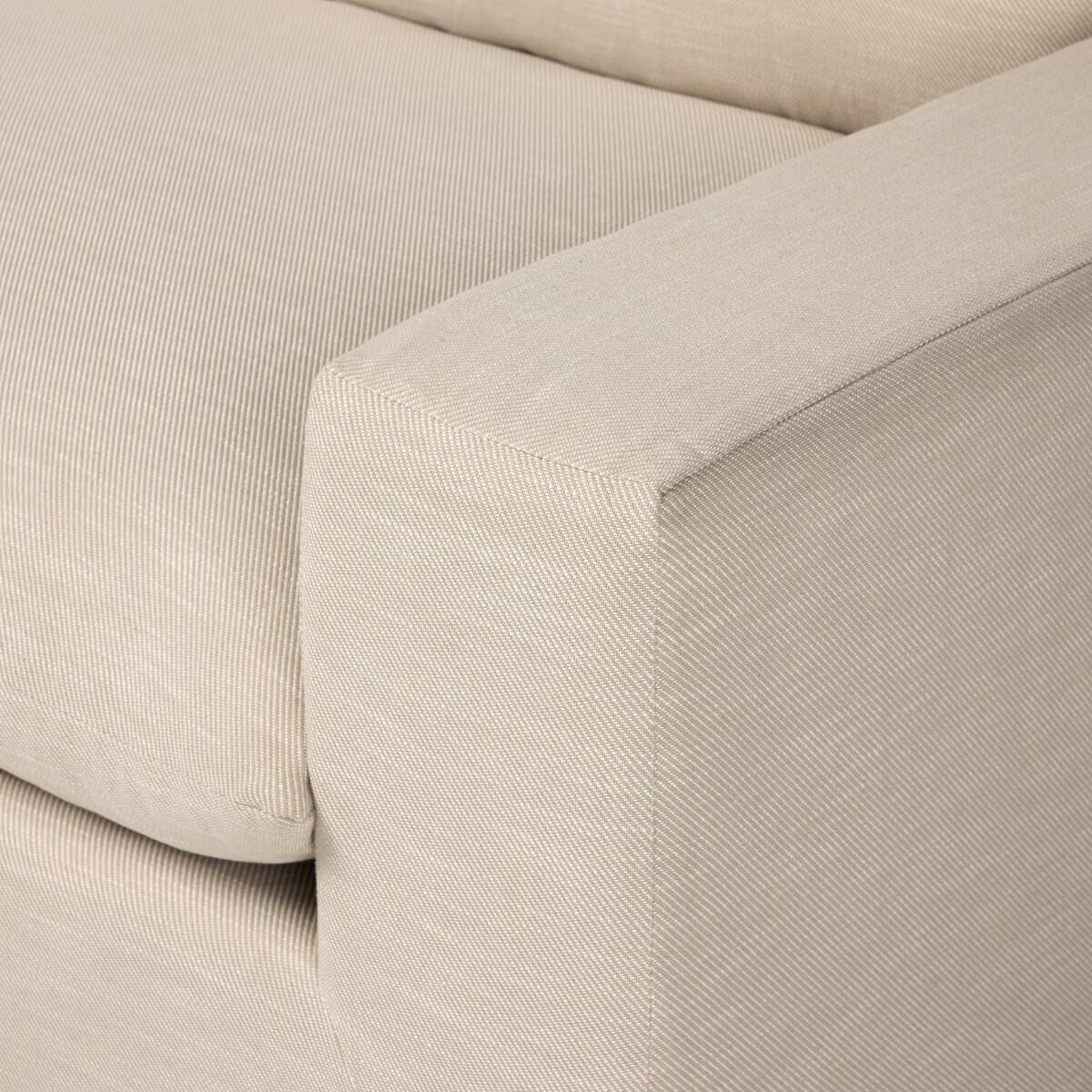Close up of Four Hands 74" Grant Sofa in Ashby Oatmeal at Addison West
