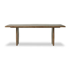 Four Hands 85.5" Glenview Dining Table in Weathered Oak Veneer on a white background at Addison West