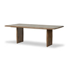Four Hands 85.5" Glenview Dining Table in Weathered Oak Veneer on a white background at Addison West