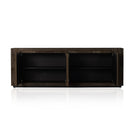 Four Hands Abaso Sideboard in Ebony Rustic Wormwood Oak on a white background at Addison West