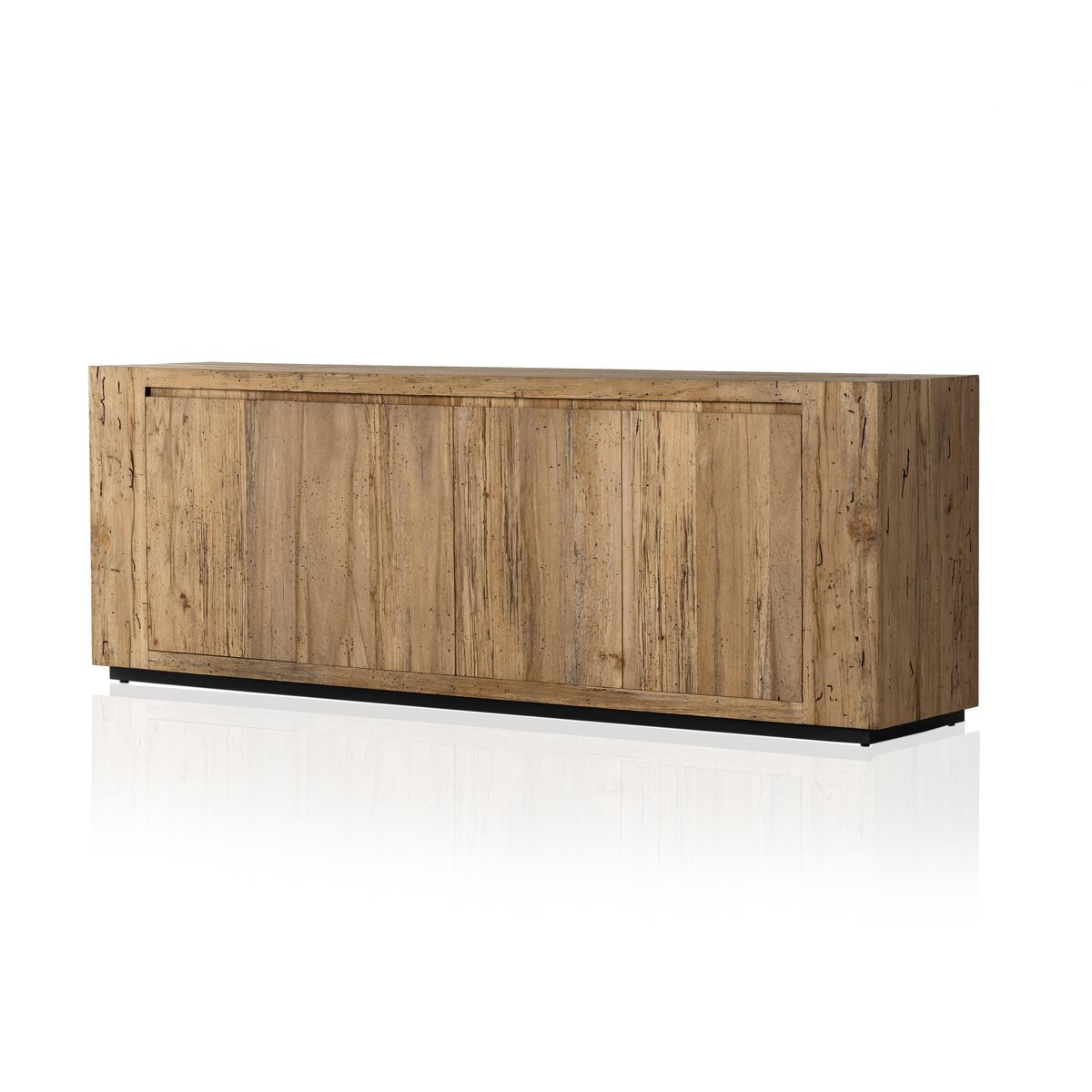 Four Hands Abaso Sideboard in Rustic Wormwood Oak on a white background at Addison West