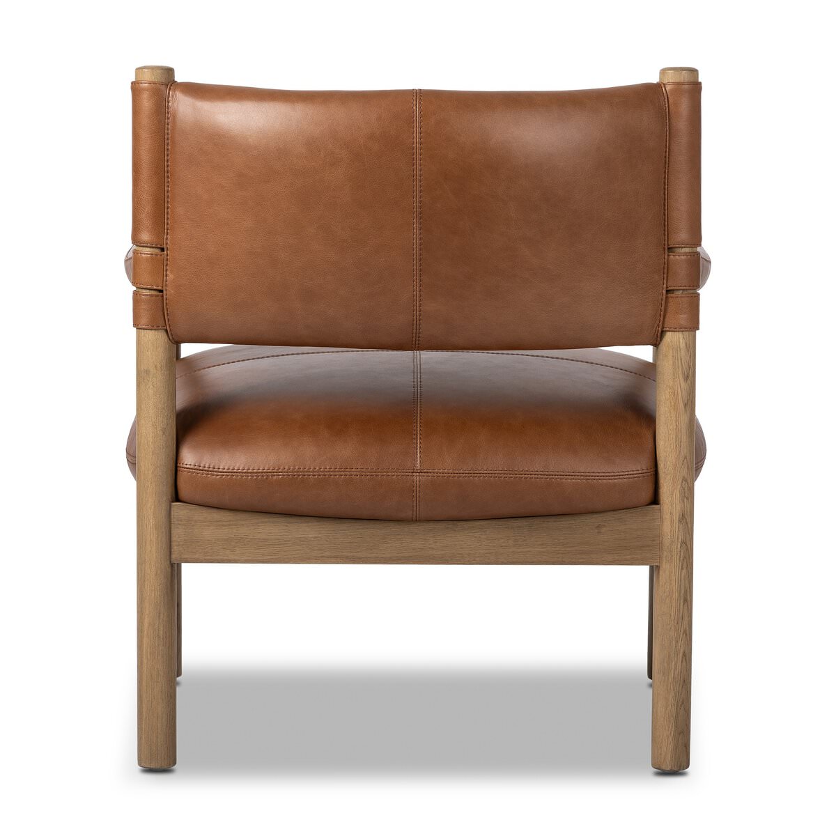 Back of Four Hands Adaline Chair in Sonoma Chestnut on a white background at Addison West