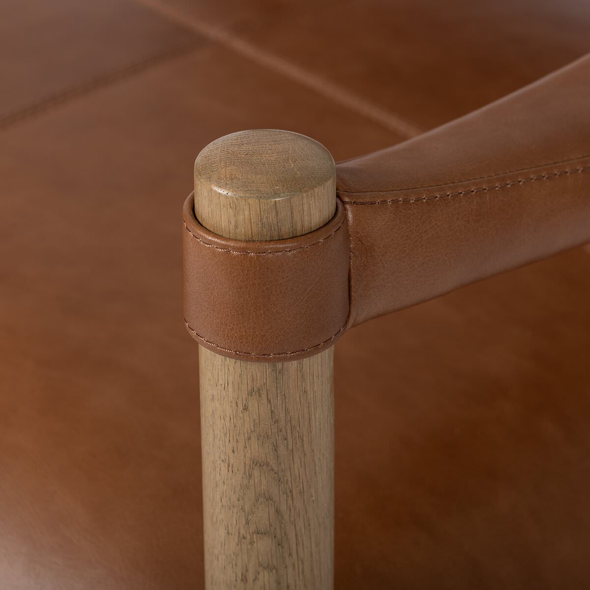 Close up of Four Hands Adaline Chair in Sonoma Chestnut  at Addison West