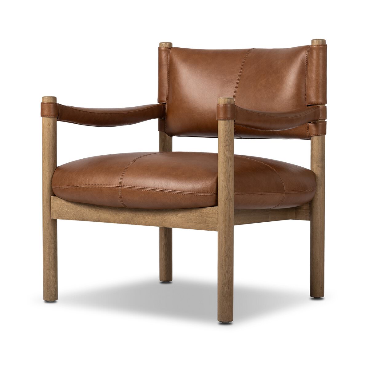 Four Hands Adaline Chair in Sonoma Chestnut on a white background at Addison West