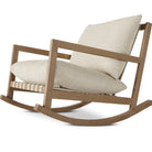 Four Hands Aiken Outdoor Rocking Chair in Faye Sand on a white background at Addison West