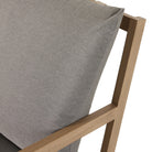 Close up of Four Hands Aiken Outdoor Rocking Chair in Venao Charcoal on a white background at Addison West
