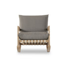 Four Hands Aiken Outdoor Rocking Chair in Venao Charcoal on a white background at Addison West