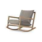 Four Hands Aiken Outdoor Rocking Chair in Venao Charcoal on a white background at Addison West
