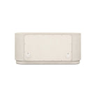 Back of Four Hands Amelia Media Console in Light Antique Brass on a white background at Addison West