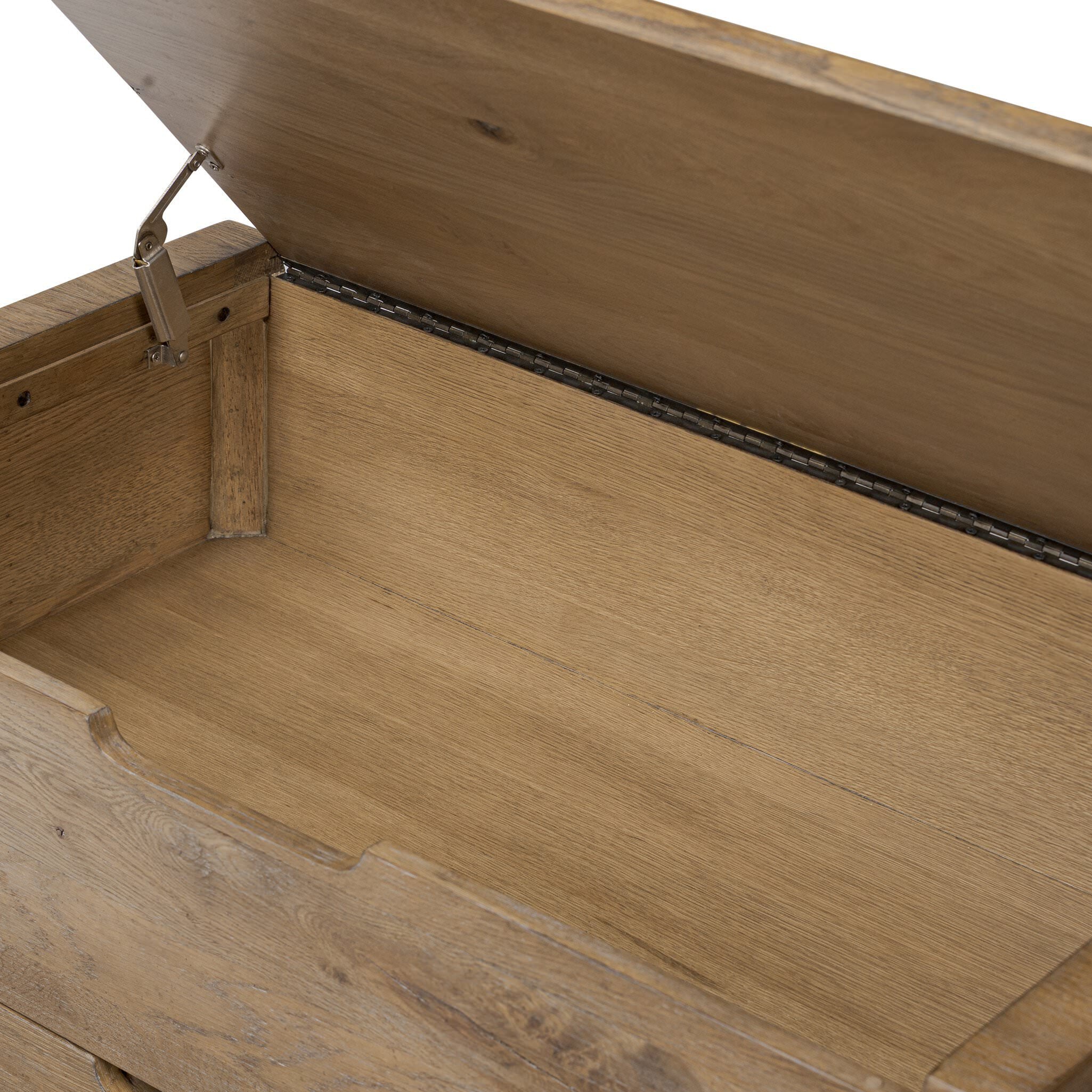 Four Hands Arizona Trunk in Weathered Oak on a white background at Addison West