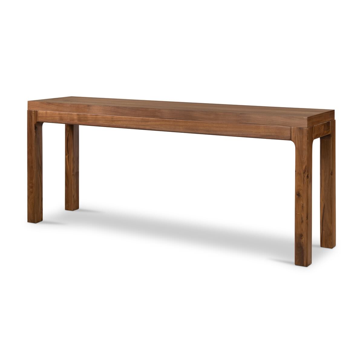 Four Hands Arturo Console Table in Natural Walnut Veneer on a white background