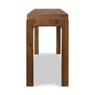 Four Hands Arturo Console Table in Natural Walnut Veneer on a white background
