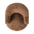 Four Hands Aurora Swivel Chair in Amber Shearling on a white background at Addison West
