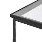 Close up of Four Hands Babylon Small End Table in Hammered Gunmetal on a white background at Addison West