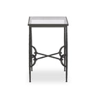 Four Hands Babylon Small End Table in Hammered Gunmetal on a white background at Addison West
