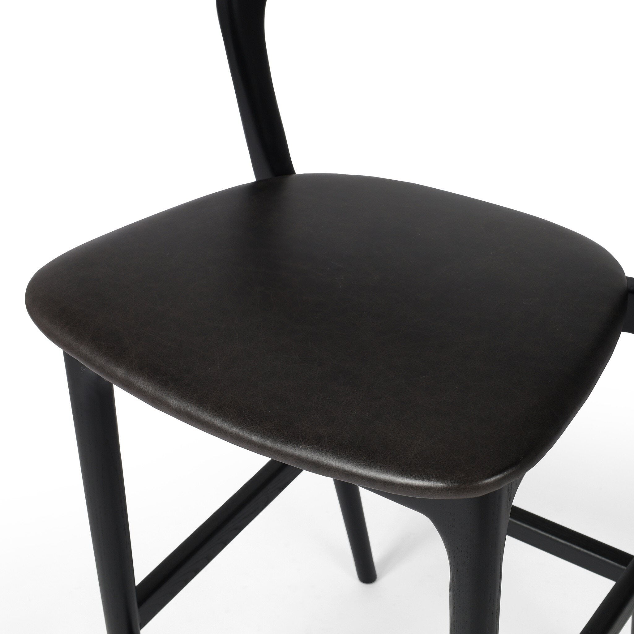 Four Hands Bar Stool in Sonoma Black on a white background at Addison West