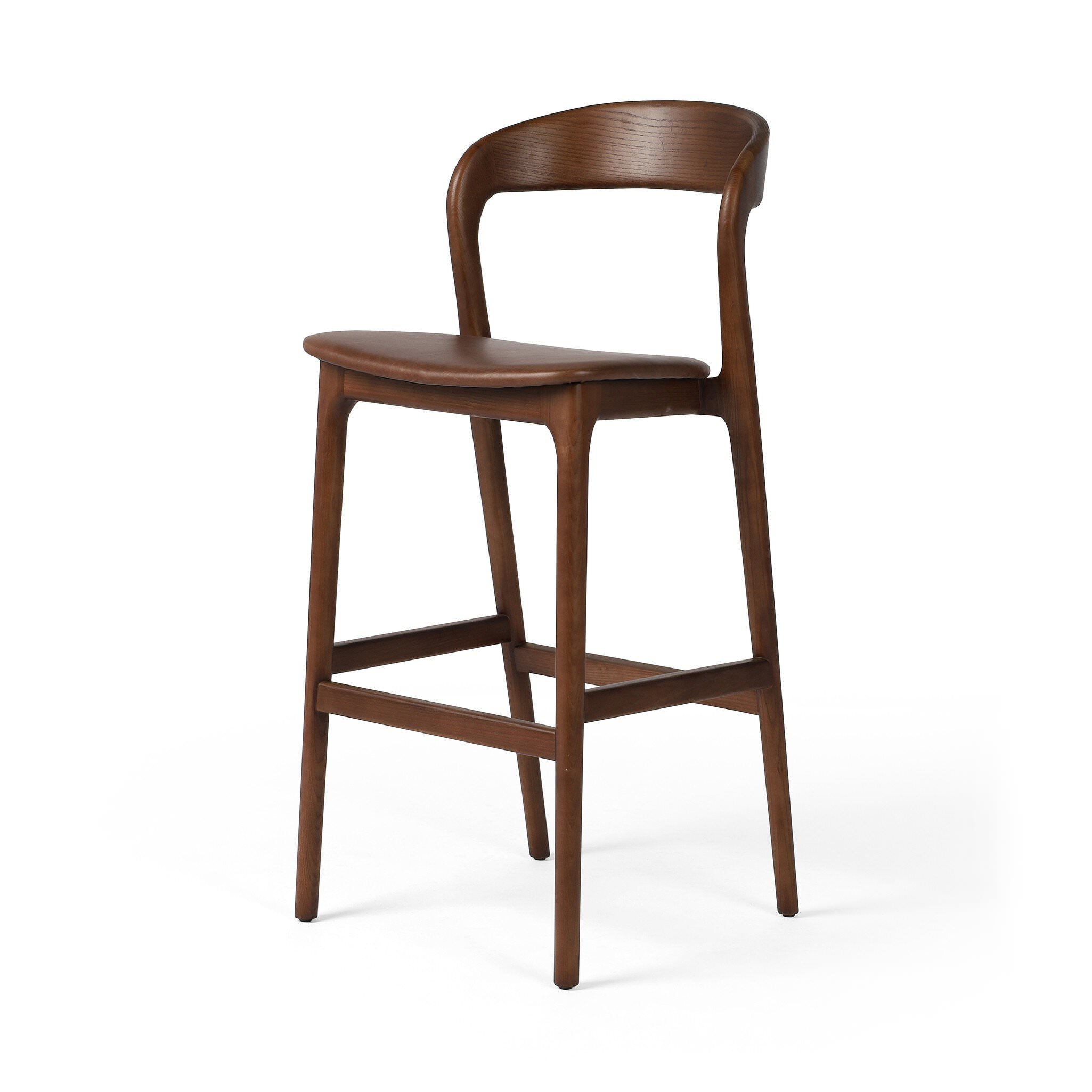 Four Hands Bar Stool in Sonoma Coco on a white background at Addison West