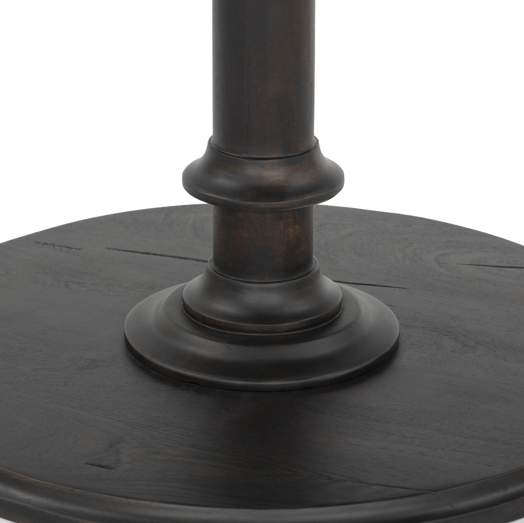 Four Hands Barron End Table in Dark Reclaimed on white background at Addison West.