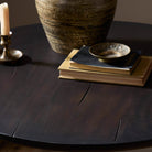 Four Hands Barron End Table in Dark Reclaimed in living room at Addison West.