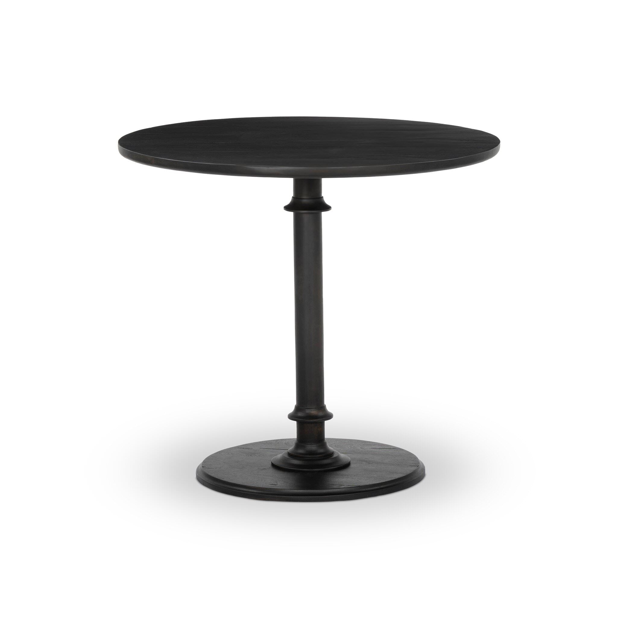 Four Hands Barron End Table in Dark Reclaimed on white background at Addison West.