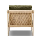 Back of Four Hands Barwin Chair in Surrey Olive on a white background at Addison West