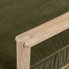 Close up of Four Hands Barwin Chair in Surrey Olive  at Addison West