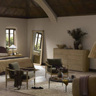 Four Hands Barwin Chair in Surrey Olive in a bed room at Addison West