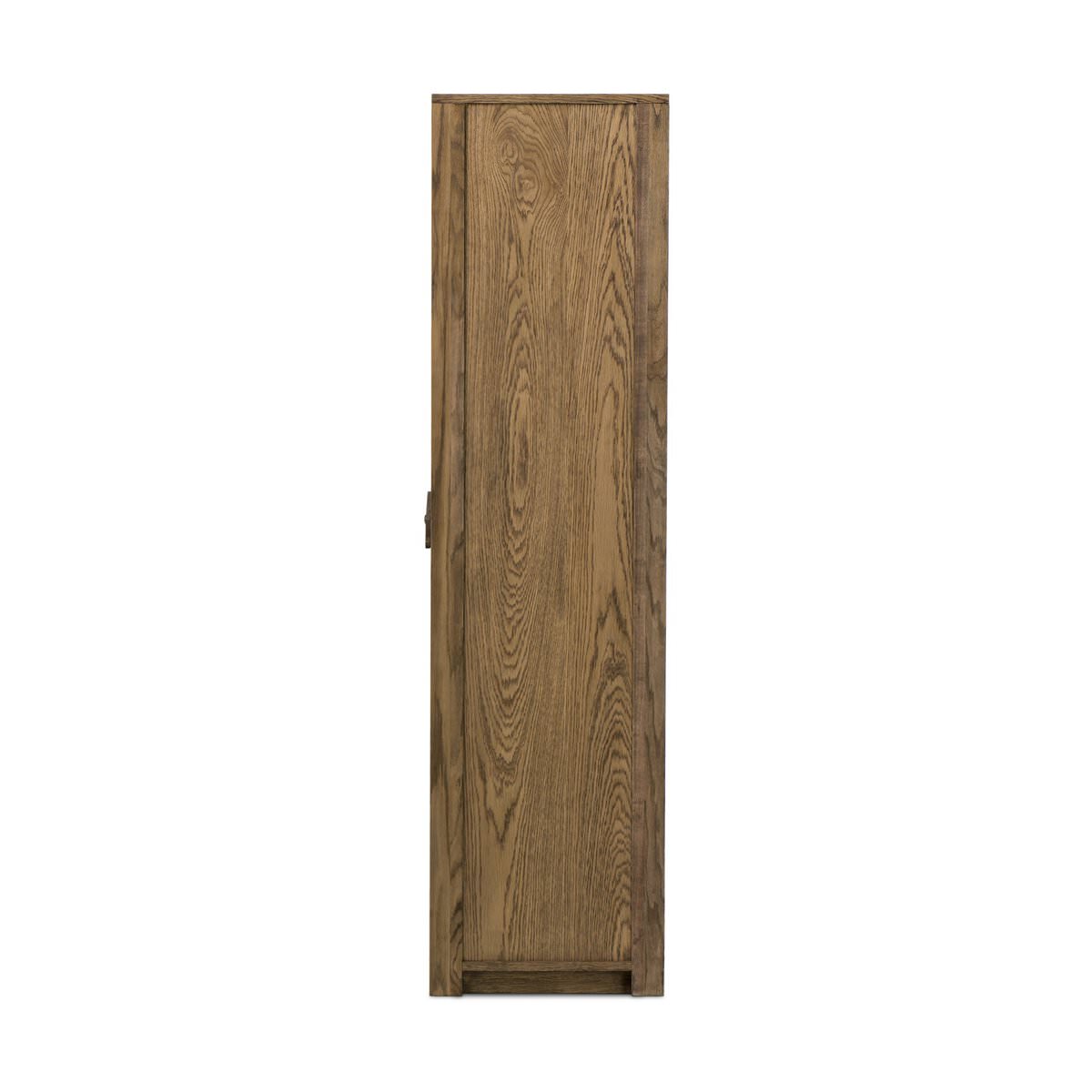 Side of Four Hands Bedford Cabinet in Warm Natural Oak Veneer on a white background at Addison West