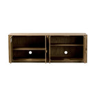 Four Hands Bedford Media Console in Warm Natural Oak Veneer on a white background at Addison West