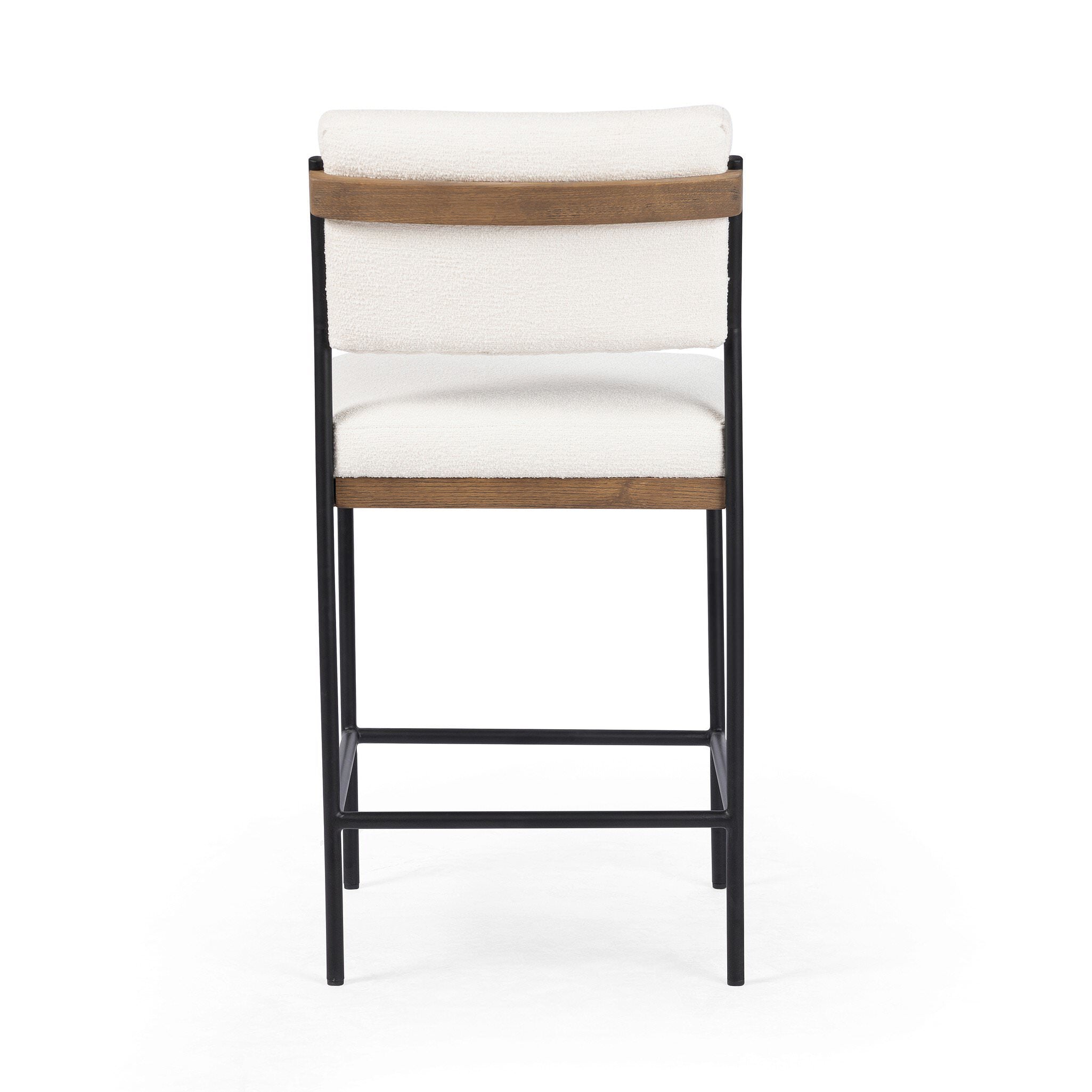 Four Hands Benton Counter Stool in Fayette Cloud on white background at Addison West.