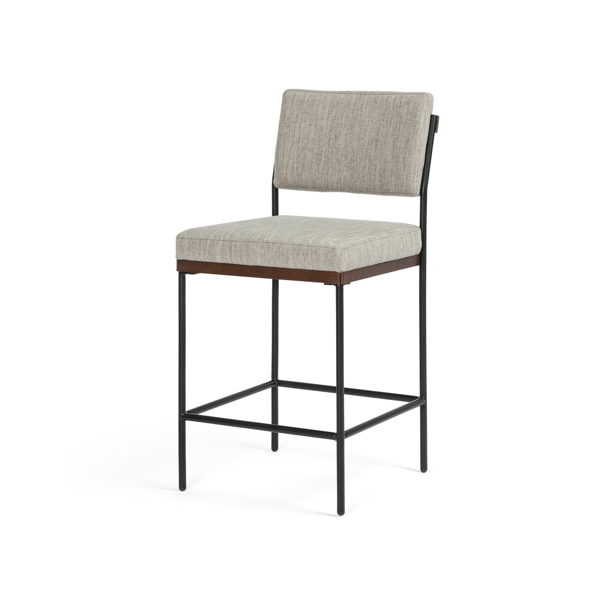 Four Hands Benton Counter Stool in Savile Flannel on white background at Addison West.