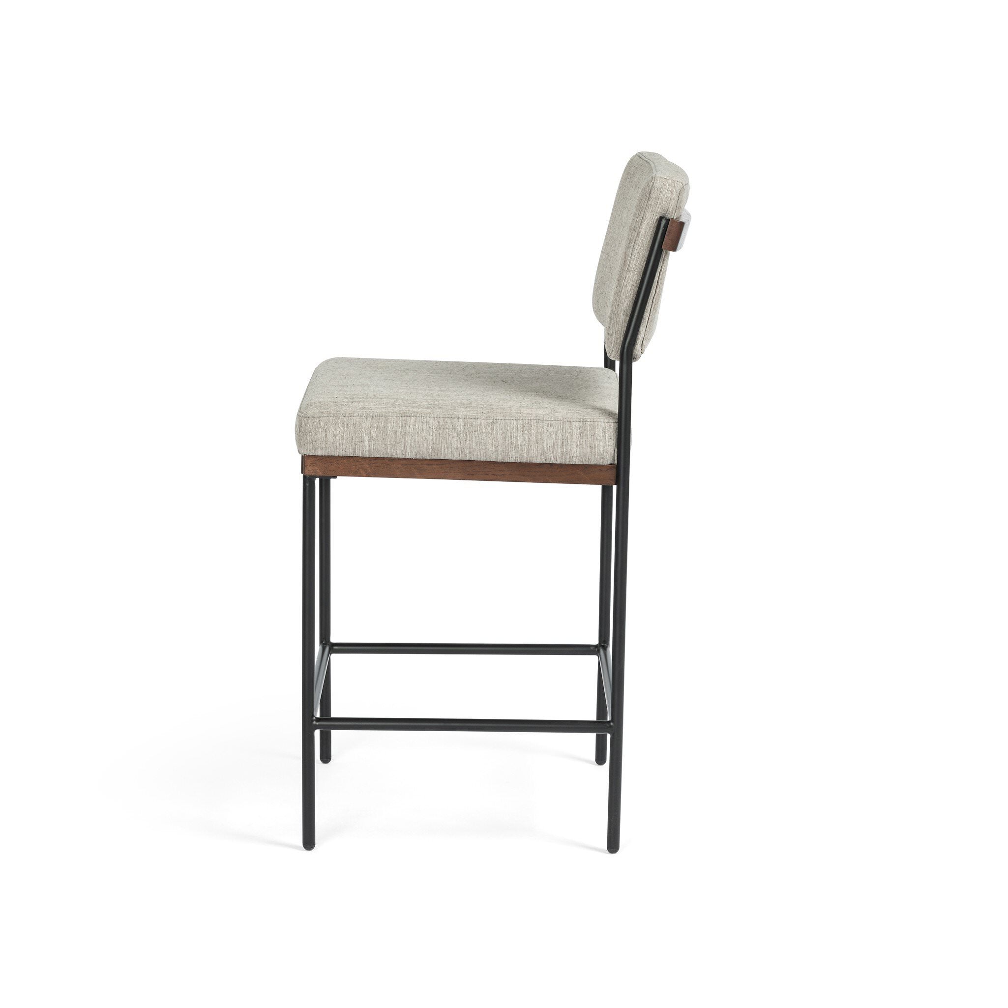 Four Hands Benton Counter Stool in Savile Flannel on white background at Addison West.